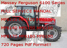 Thumbnail Massey Ferguson 6100 Series tractor service manual
