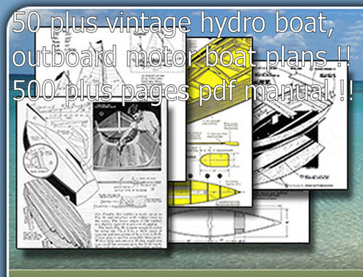 Product picture hydro boat, outboard motor boat plans