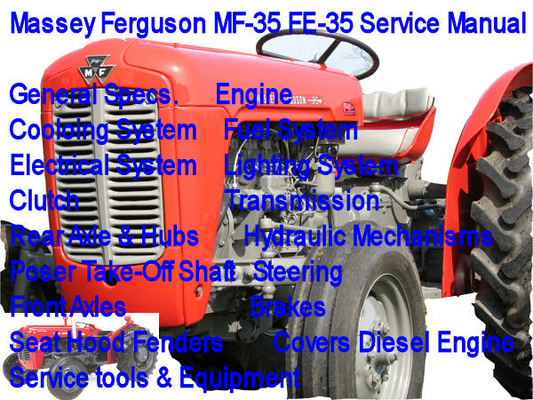 Product picture Massey Ferguson MF-35 FE-35 Service Manual  MF-35 FE-35