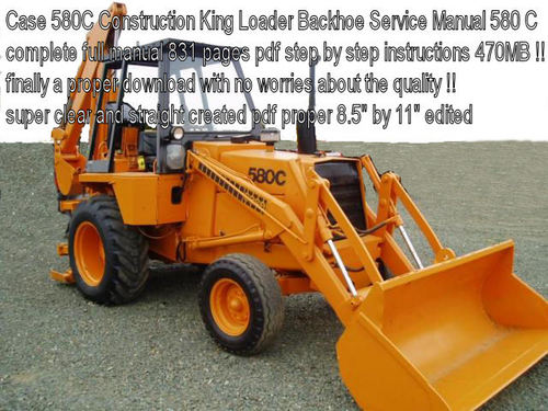 Product picture Case 580C Construction King Loader Backhoe Service Manual
