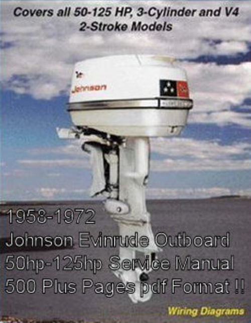 Product picture Johnson Evinrude Outboards 1958-72 50 -125HP Service Manual 