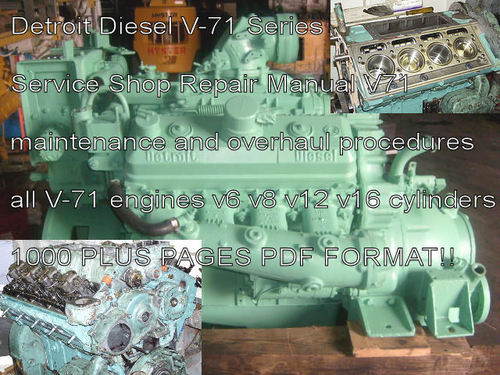 Product picture Detroit Diesel Series 71 8V71TA  6-71  6V71 Workshop manual 