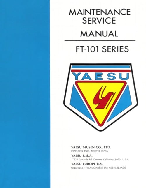 Product picture YAESU  FT-101 FT-101B FT-101E /EE/EX SERVICE MANUAL