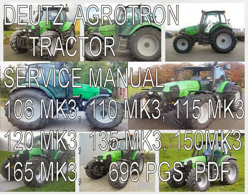 Product picture Deutz 106 110 115 120 135 150 165 workshop manual download