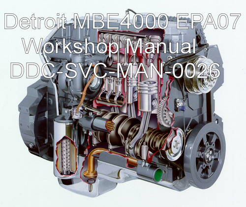 Product picture Detroit Diesel MBE 4000 EPA07 Service Manual DC-SVC-MAN-0026