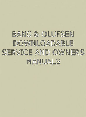 Product picture BANG & OLUFSEN BEOCORD SERVICE MANUALS PDF DOWNLOAD