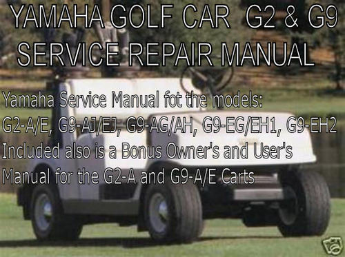 Product picture Yamaha Golf Cart G2 G9 Electric Gas Service Repair Manual