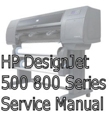 Product picture HP DesignJet 500 & 800 Series Service Manual Plotter Service