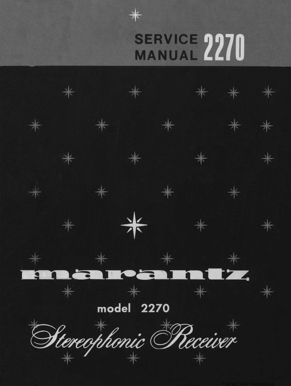 Product picture Marantz 2270 Service Manual Repair Manual model 2270